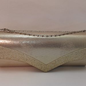 Lady's evening bags. Gold wave evening bag, code 07352. R89 gold